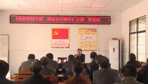 说明: 杨书记讲党课照片